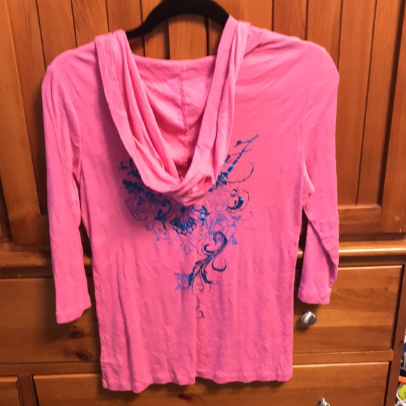 Pink size large Ladies hooded seven shirt. - Picture 4 of 4